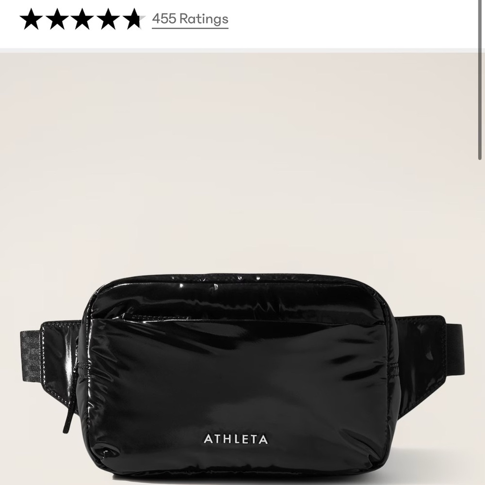 Athleta All About Shine Puff Large Belt Bag, Black - Picture 1 of 5